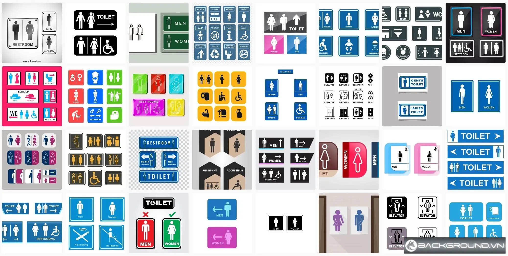 34+ Biển chỉ dẫn wc - toilet - nhà vệ sinh