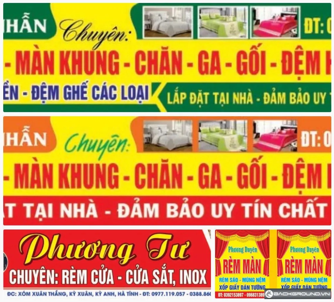 4+ Biển quảng cáo rèm cửa