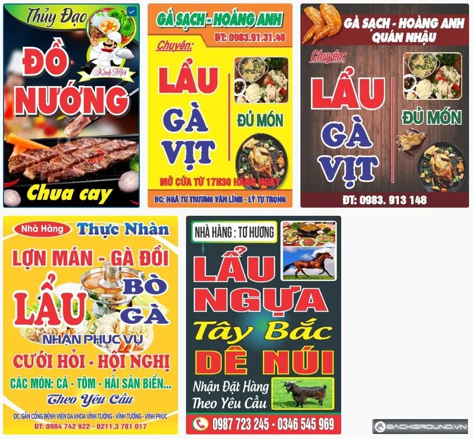 5+ Bảng hiệu lẩu nướng