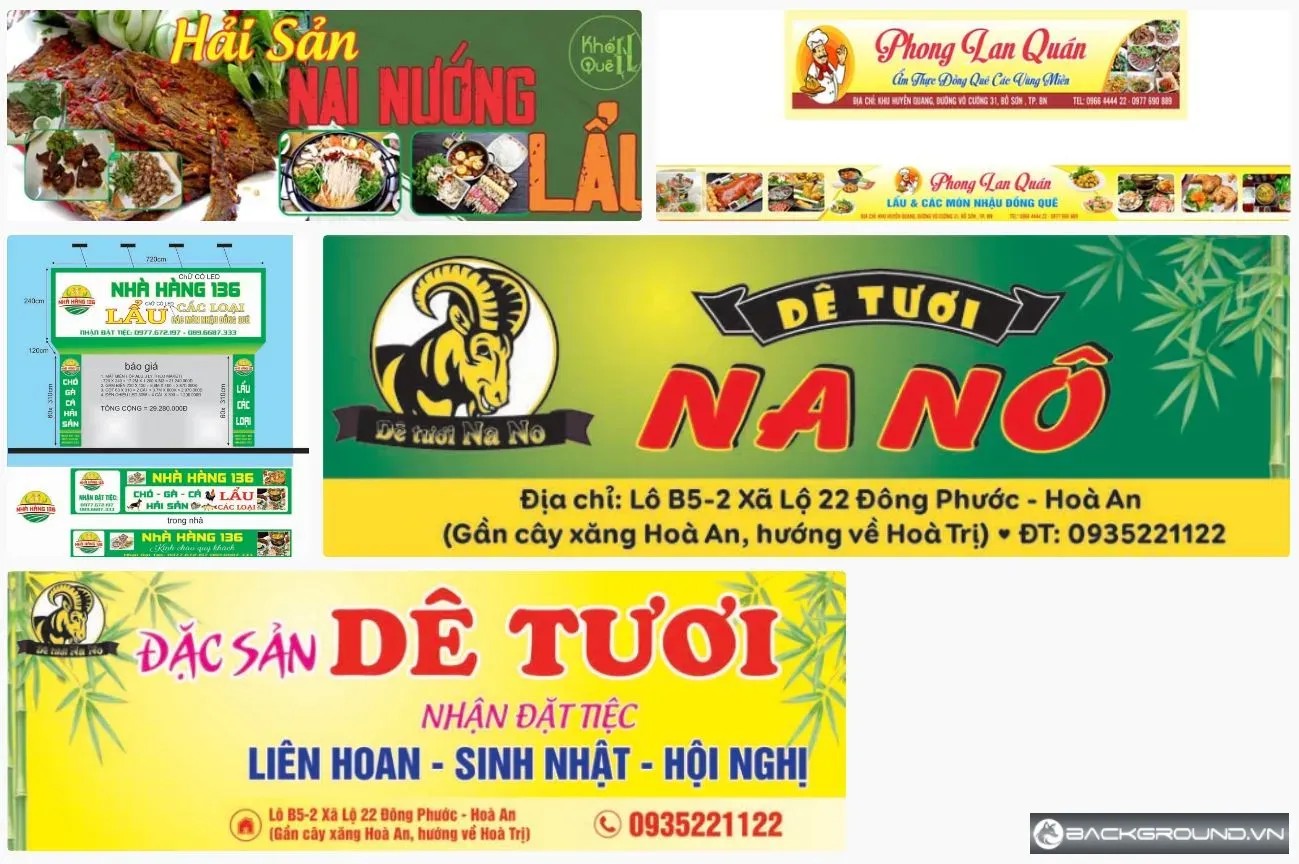 5+ Biển quảng cáo nhà hàng