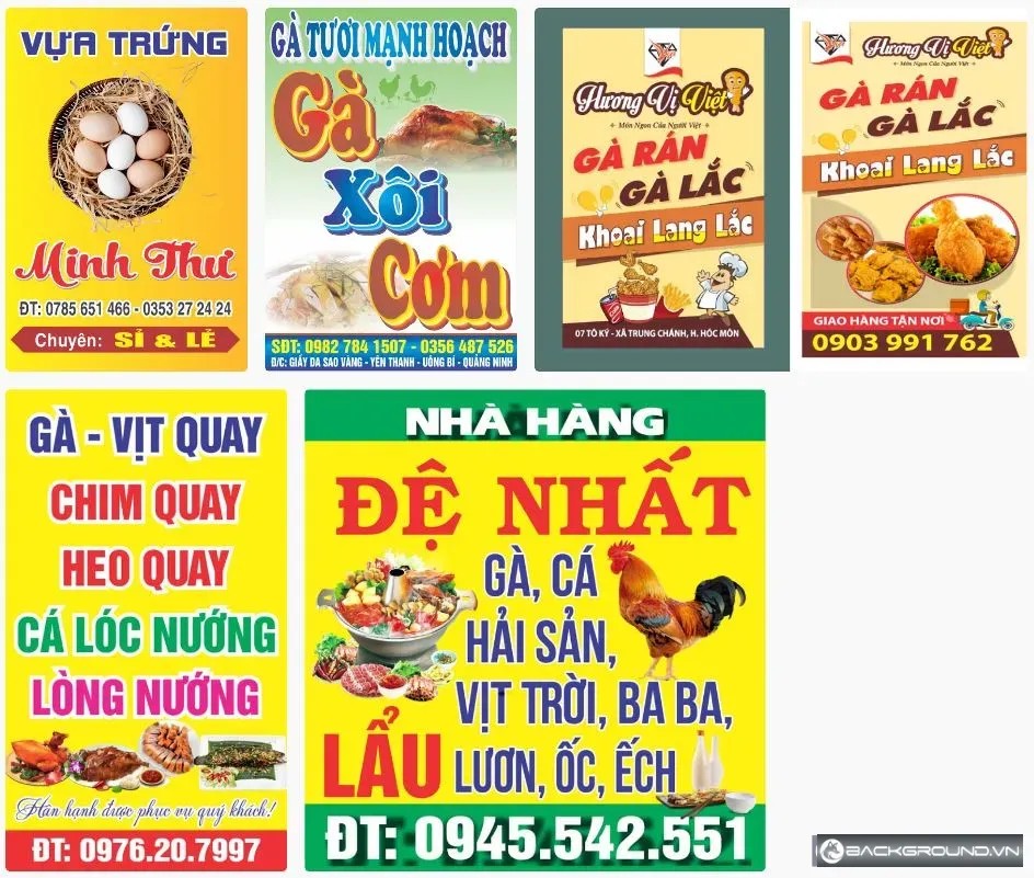5+ Biển vẫy quán gà