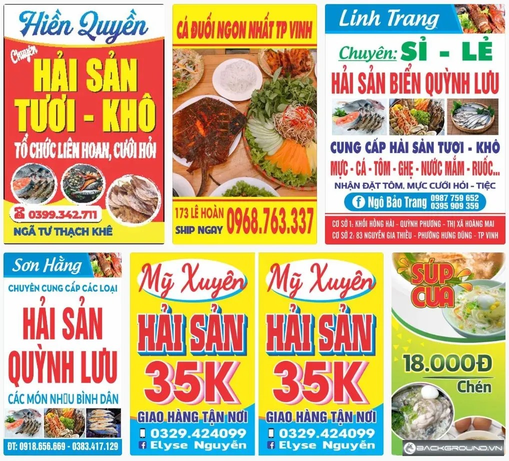 6+ Biển vẫy nhà hàng hải sản