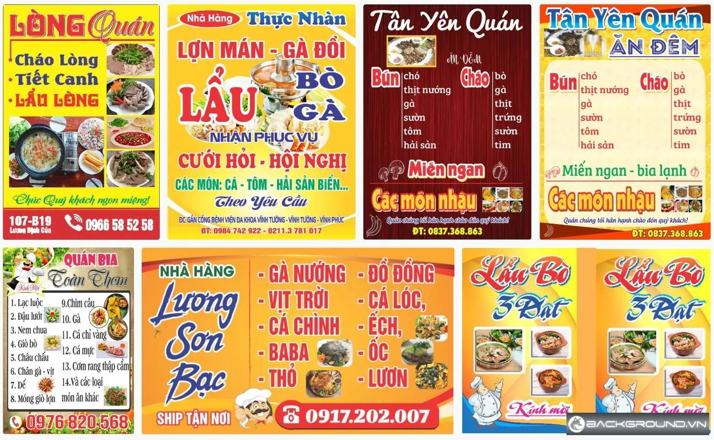 7+ Biển vẫy nhà hàng