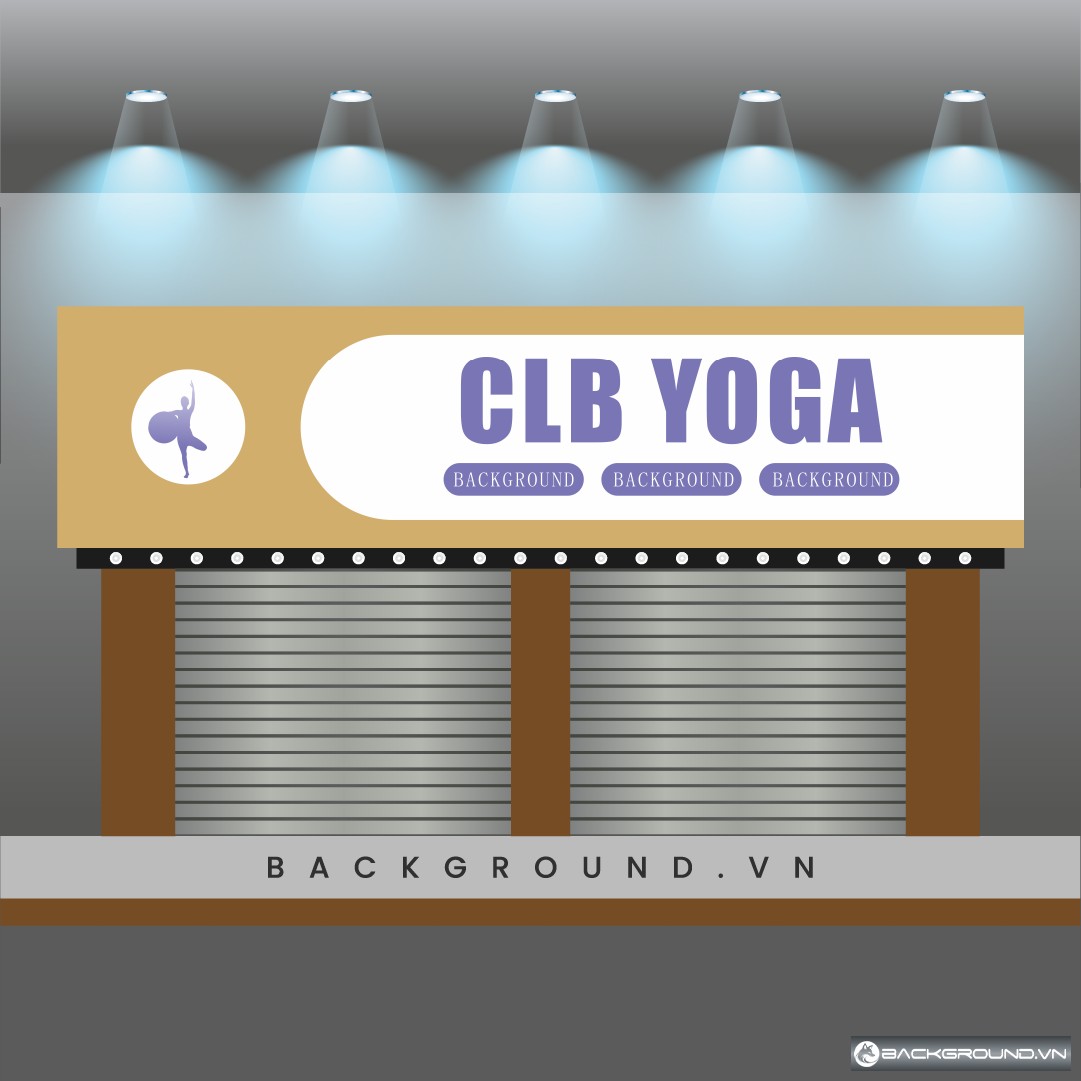 Bảng hiệu phòng tập Yoga Fitness đơn giản (3)