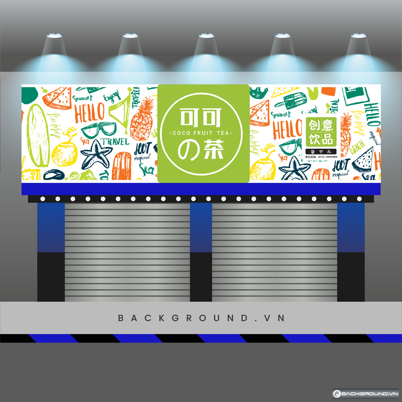 Bảng hiệu tiệm trà trái cây (3)