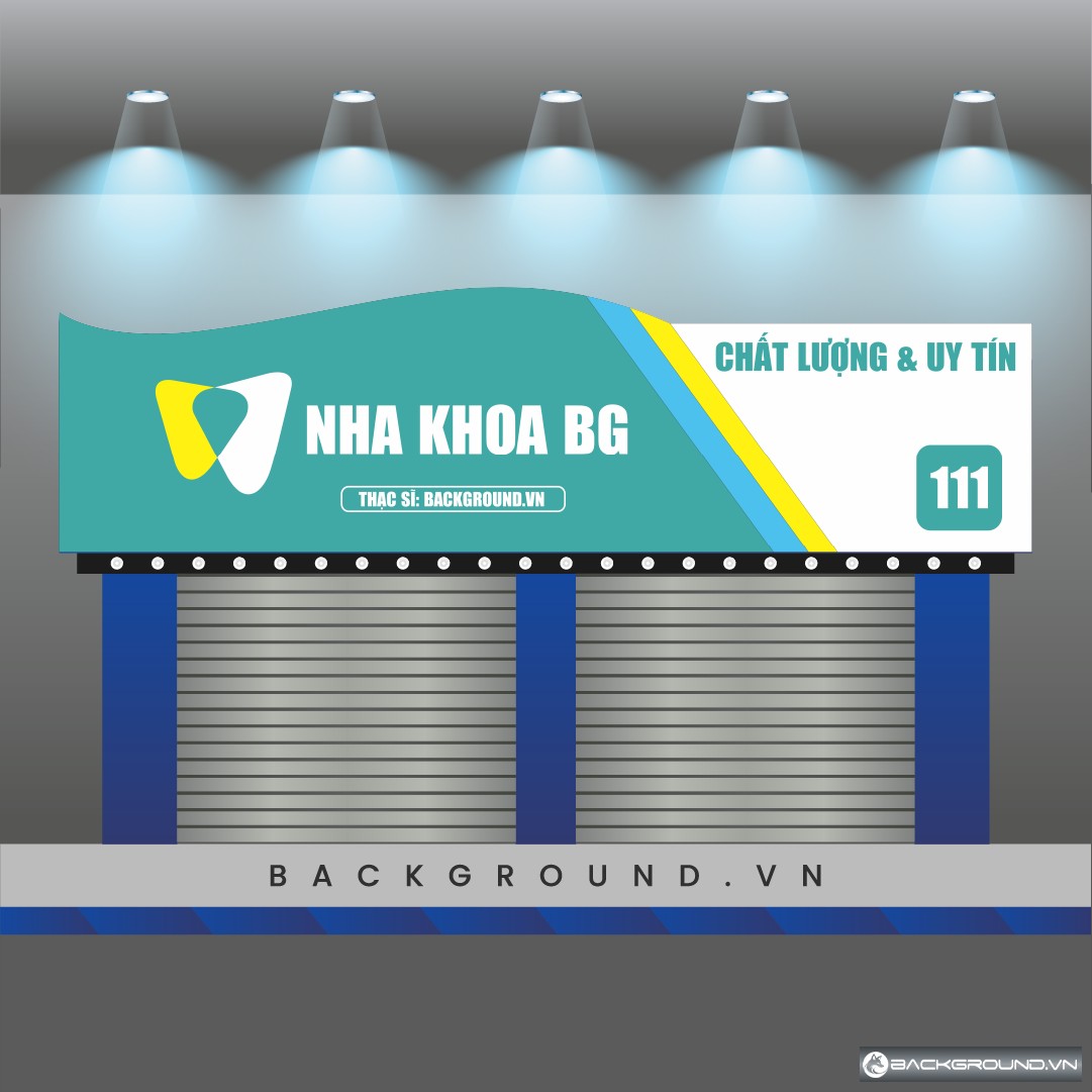 Biển hiệu nha khoa tone xanh trắng (2)