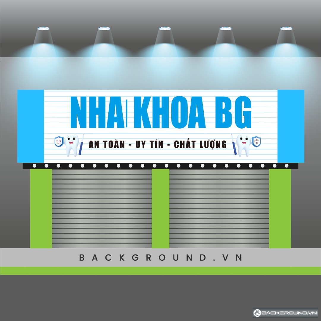 Biển hiệu phòng khám nha khoa nền trắng chữ xanh (16)