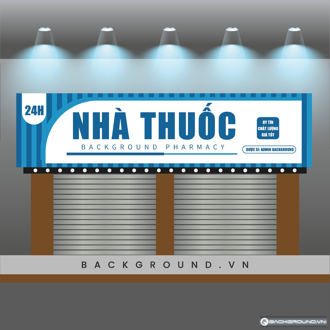 Biển hiệu tiệm thuốc tây thiết kế tối giản (11)