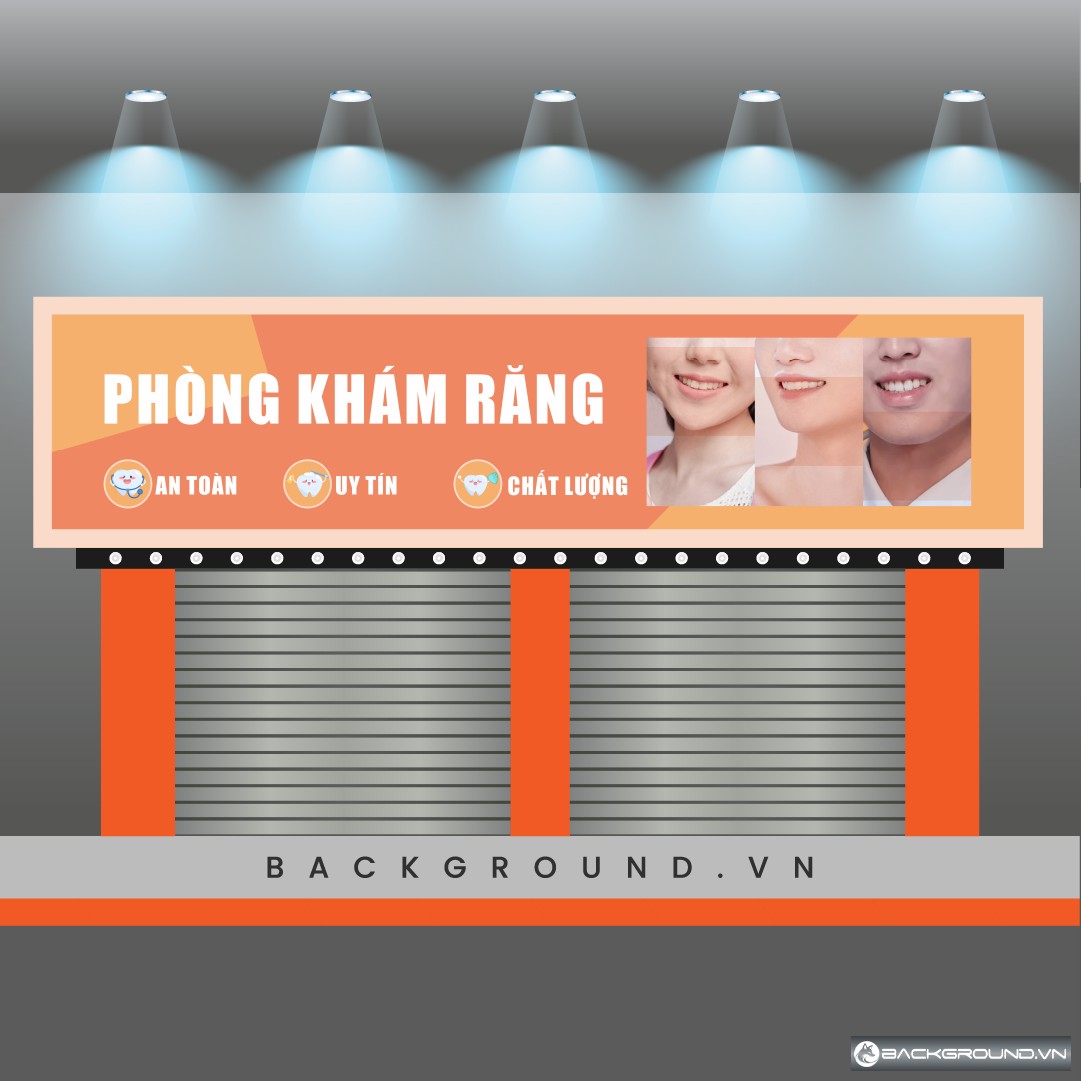 Biển quảng cáo phòng khám răng màu cam (15)