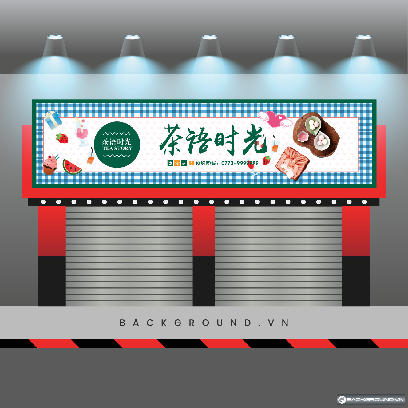 Biển quảng cáo tiệm trà (2)