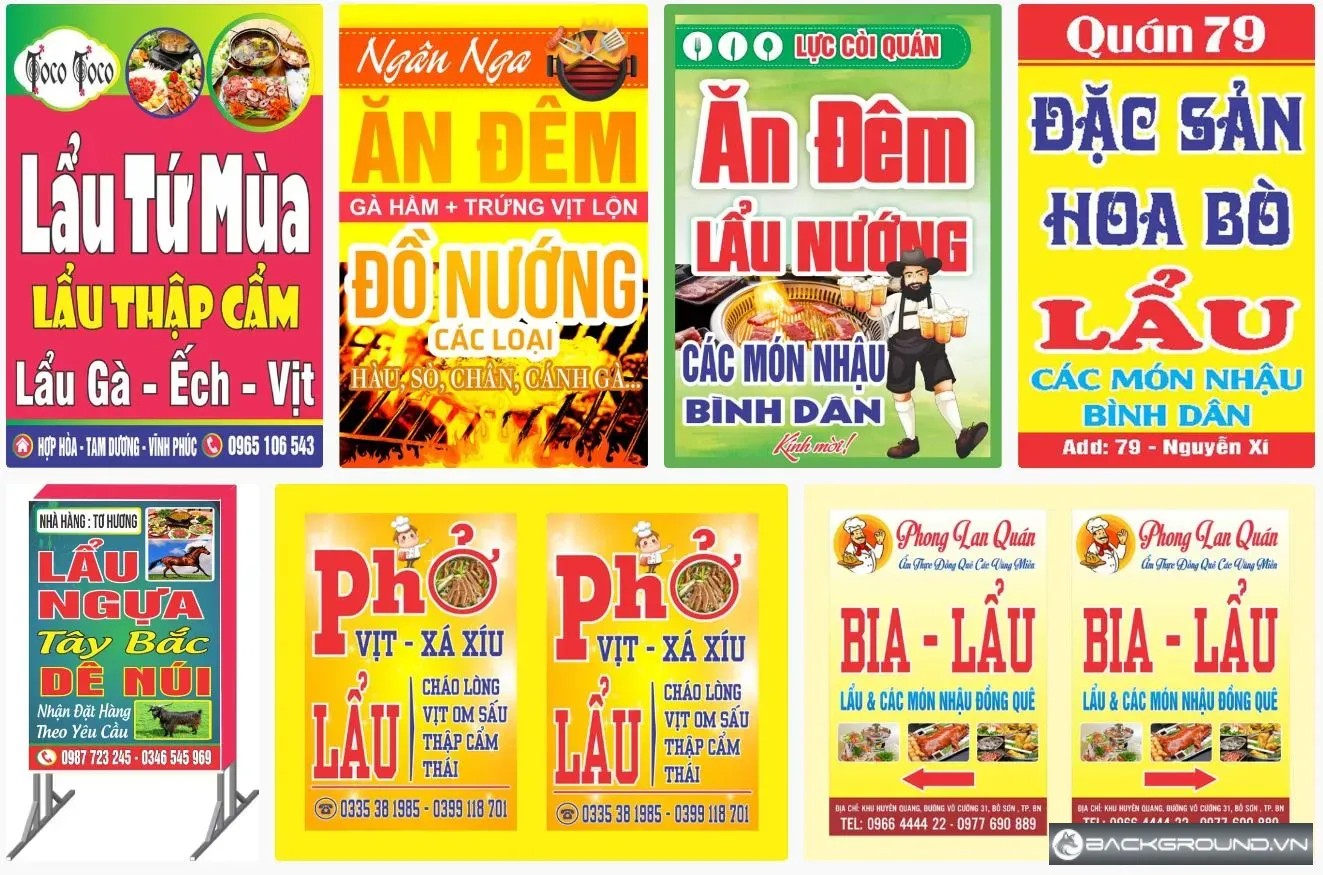 7+ Biển vẫy lẩu nướng