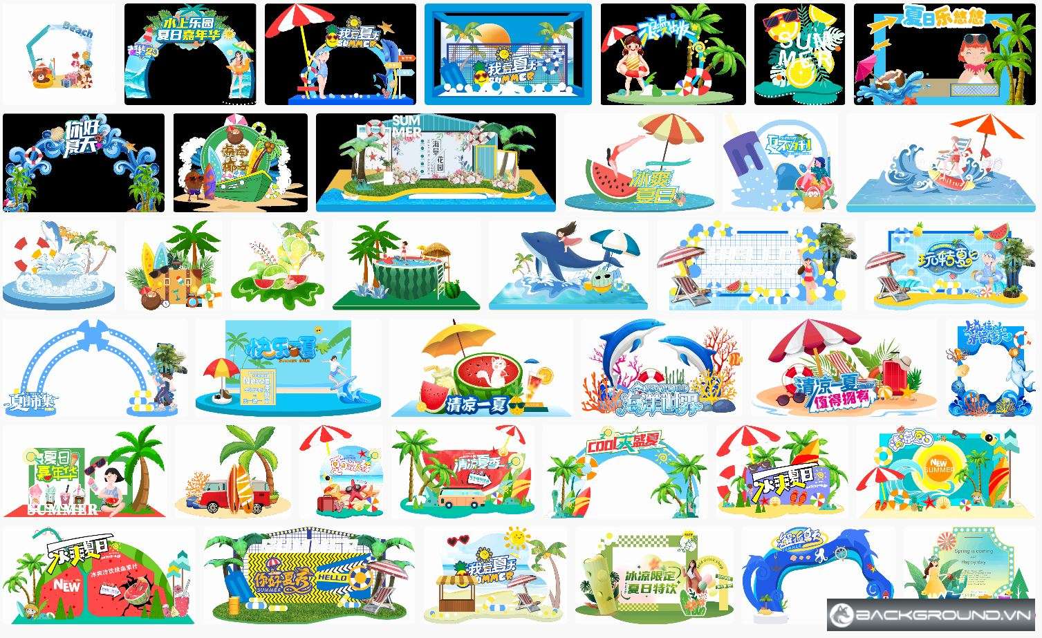 Phông nền - backdrop bãi biển