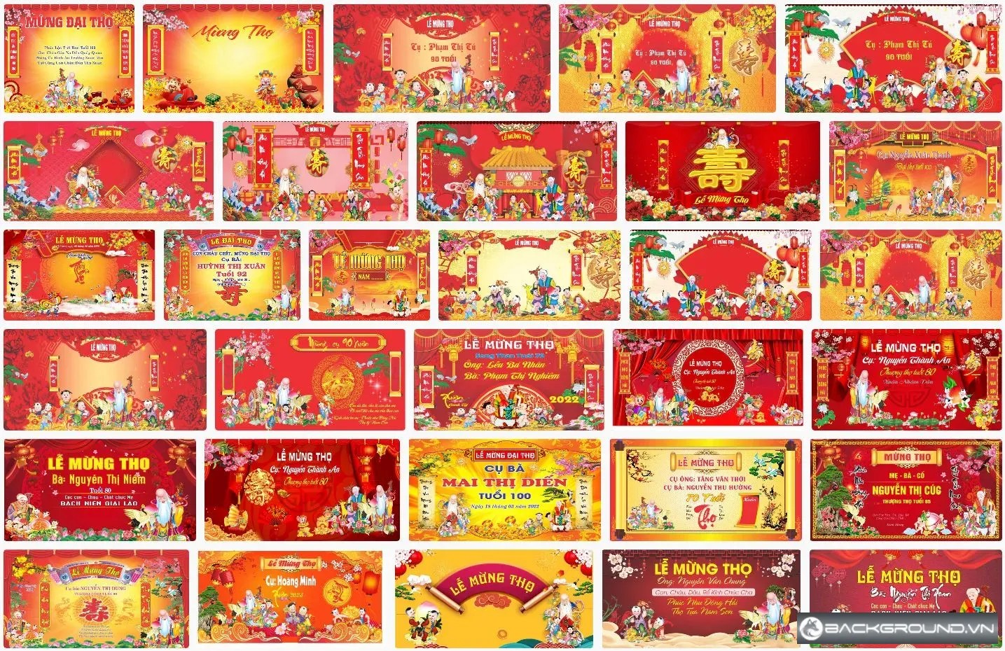 Phông nền lễ mừng thọ