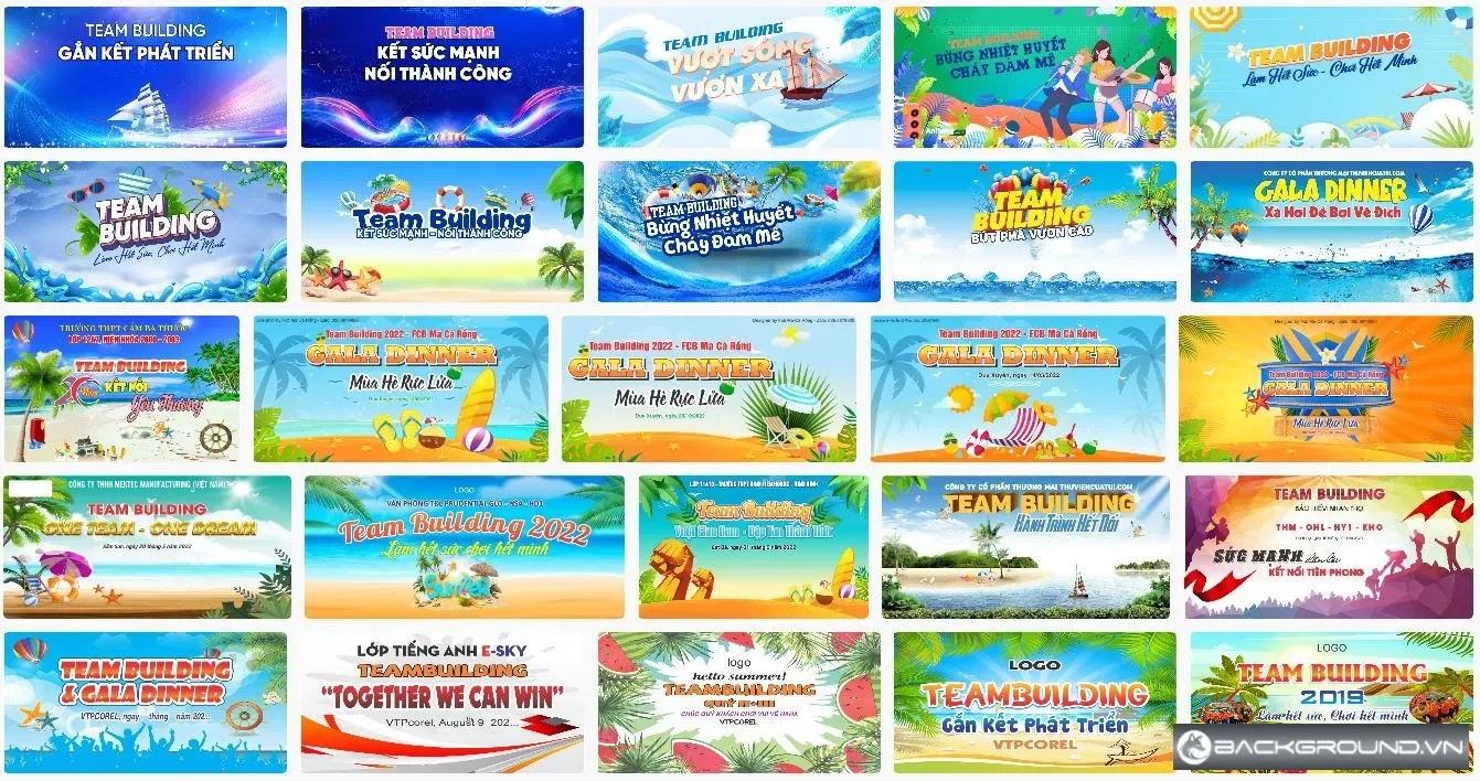 25+ Mẫu thiết kế backdrop team building