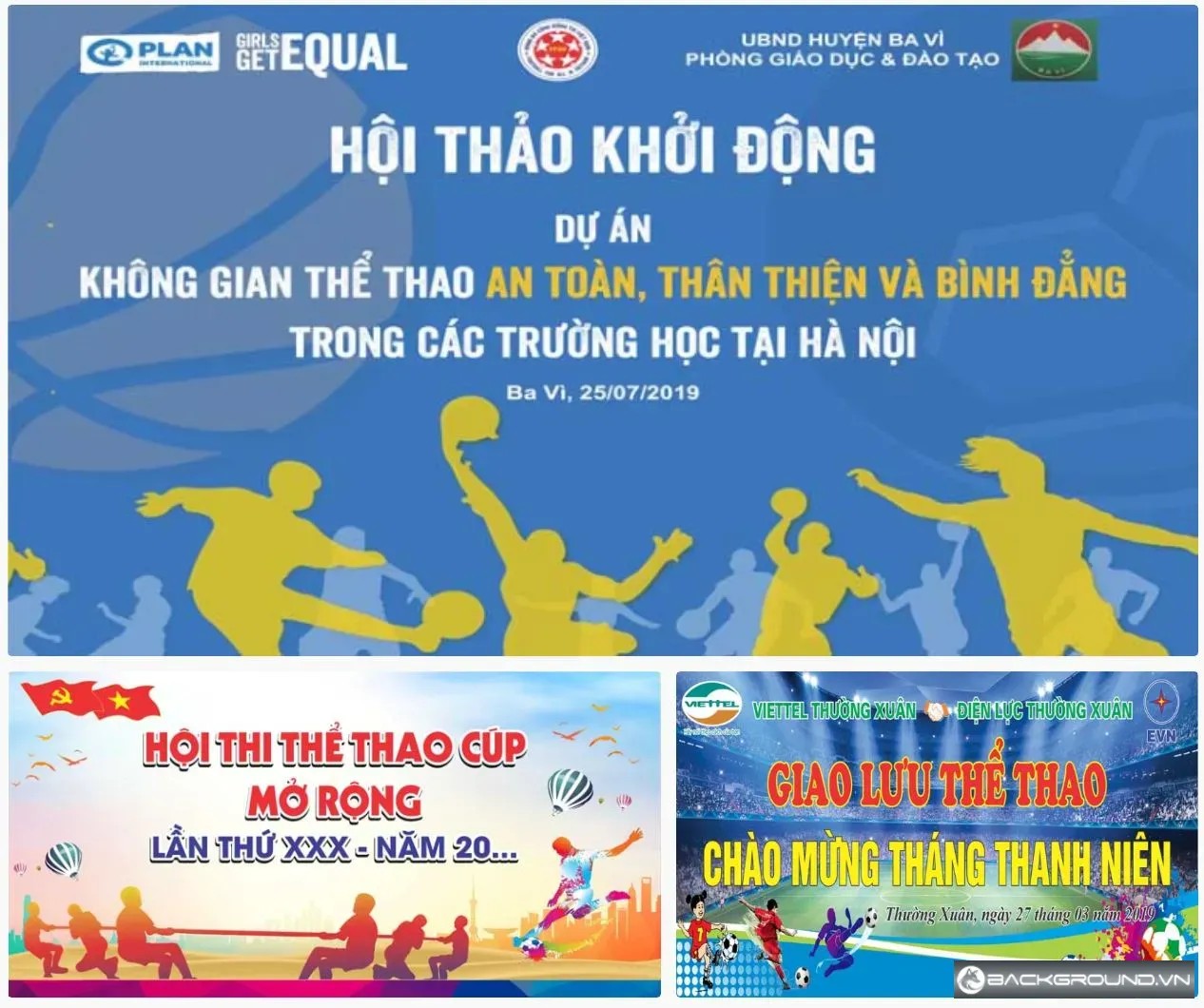 3+ Backdrop đại hội thể thao