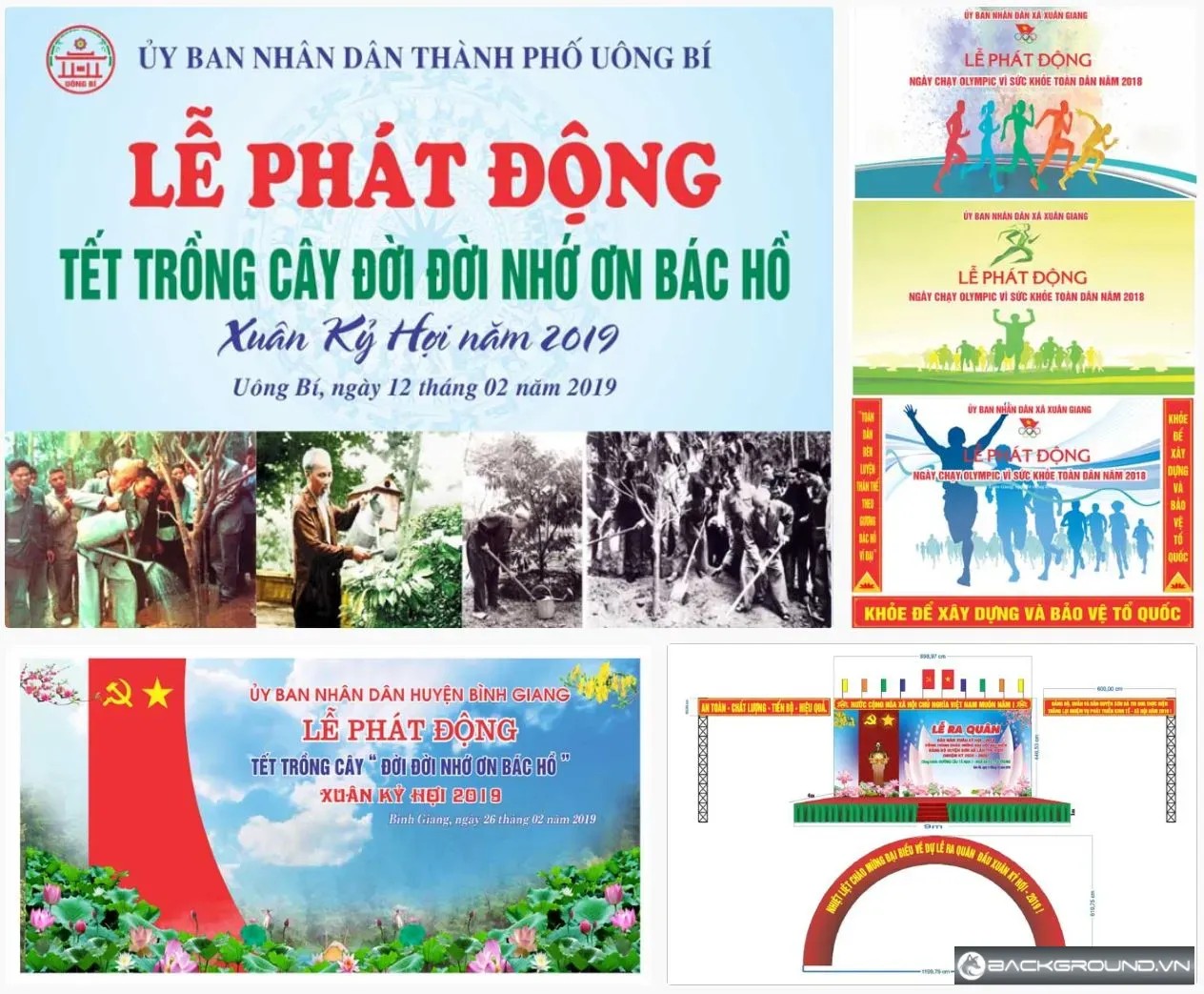4+ Backdrop sân khấu lễ ra quân