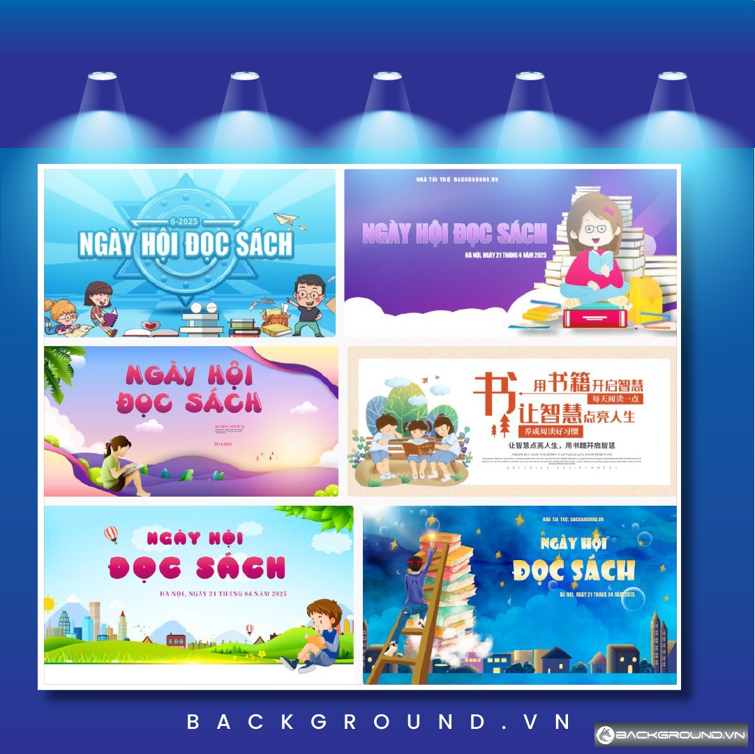 6+ Background ngày hội đọc sách