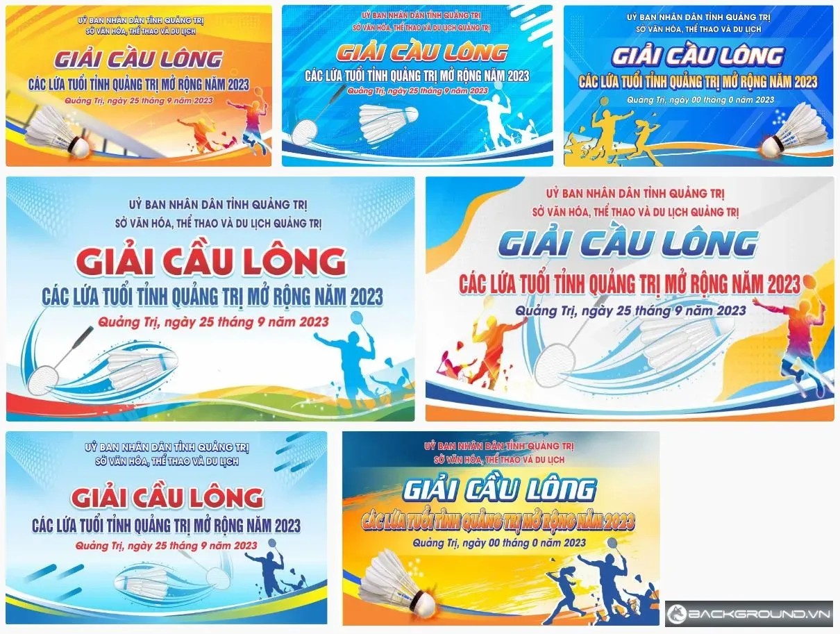 7+ Backdrop giải đấu cầu lông