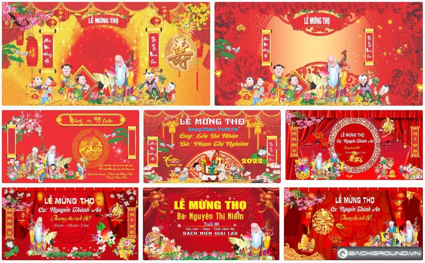 8+ Phông sân khấu lễ mừng thọ