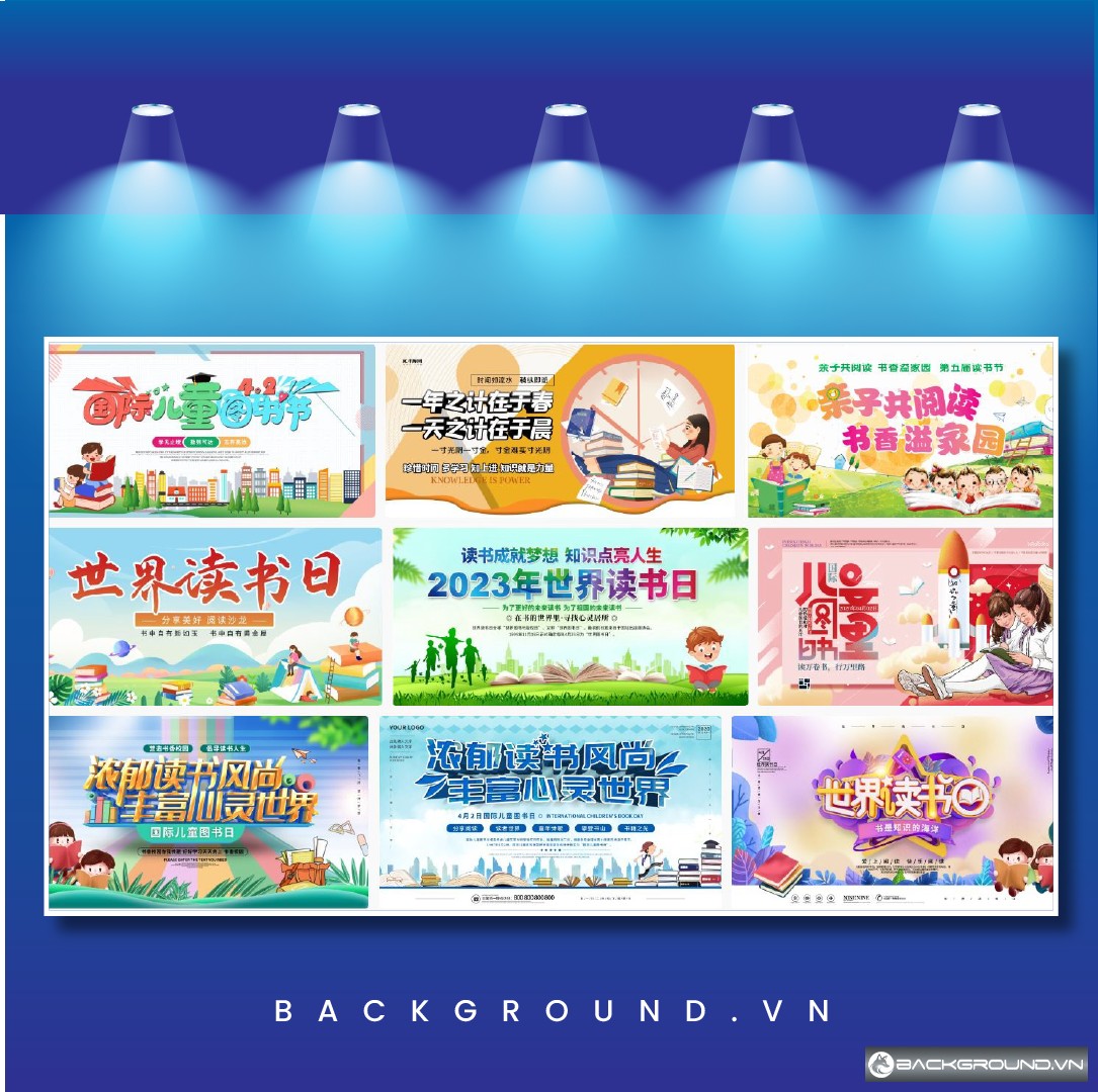 9+ Backdrop ngày hội đọc sách