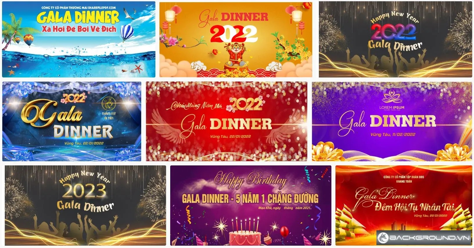 9+ Phông nền sân khấu Gala Dinner