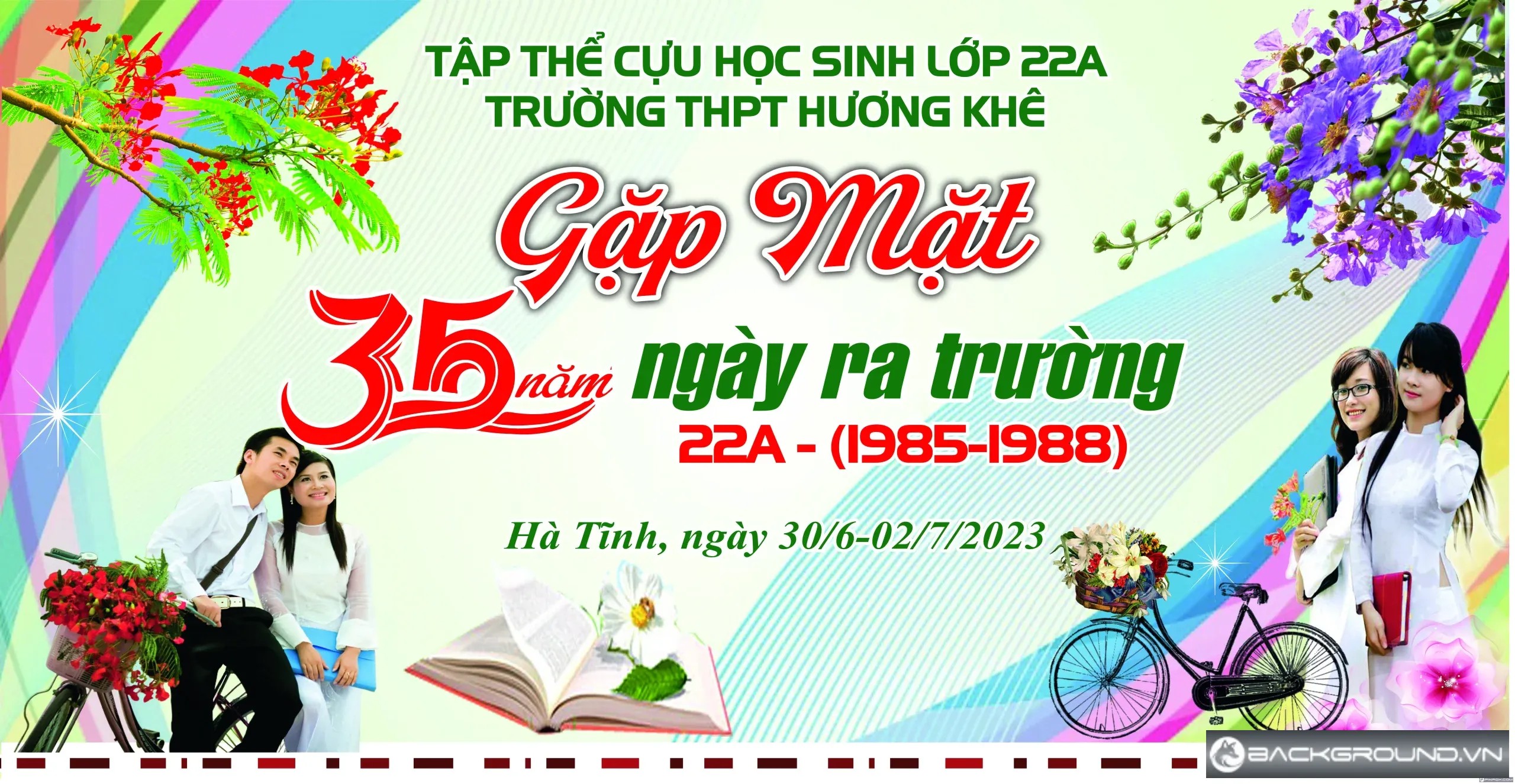 Backdrop họp lớp 35 năm