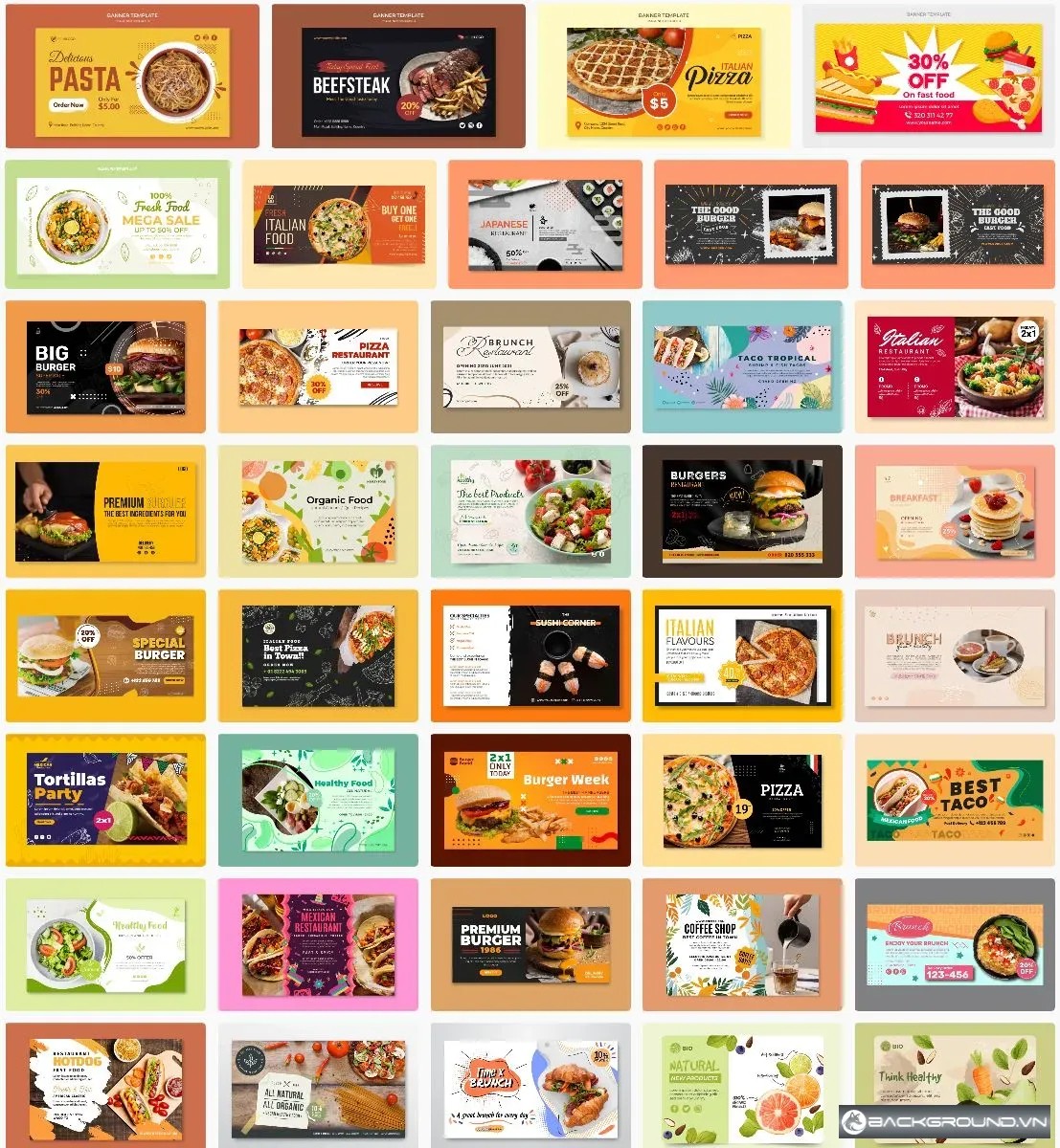 40+ Banner nhà hàng
