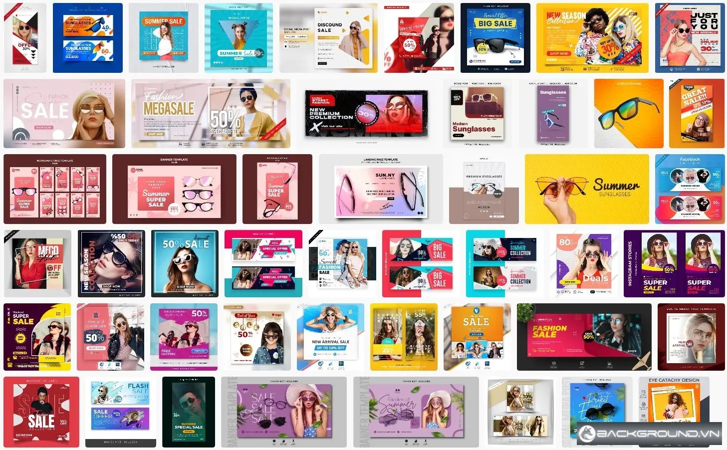 50+ Banner kính mắt
