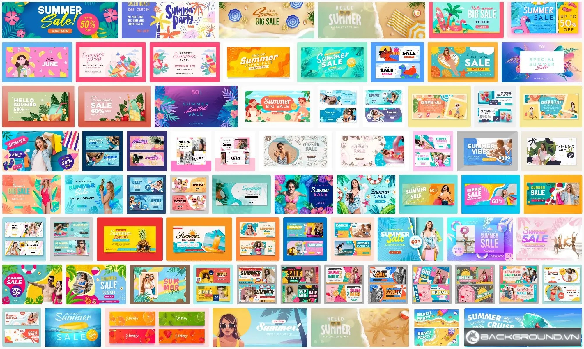 72+ Banner khuyến mại mùa hè