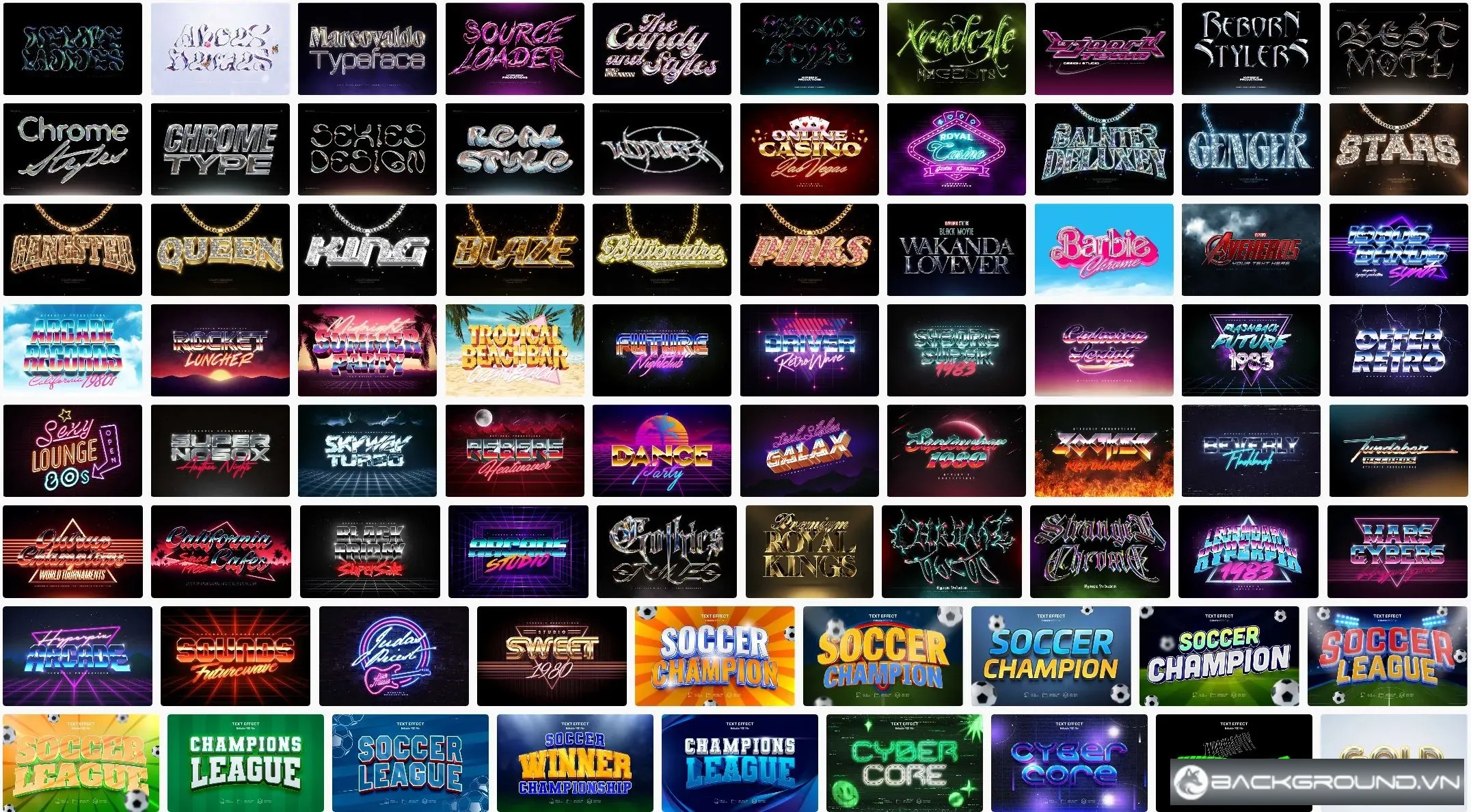 Thư viện Hiệu ứng chữ - Text Effect