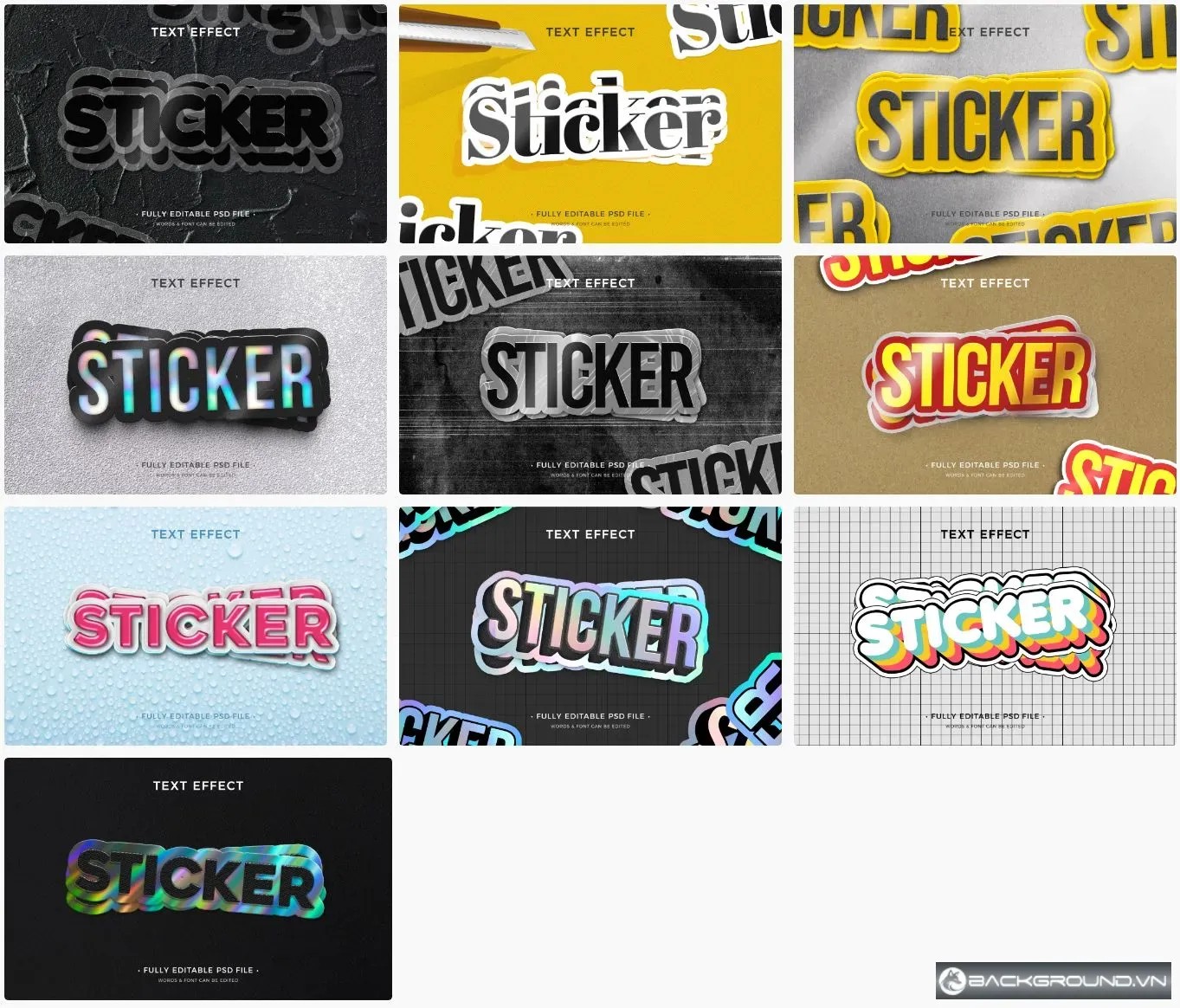10+ Text Effect Sticker
