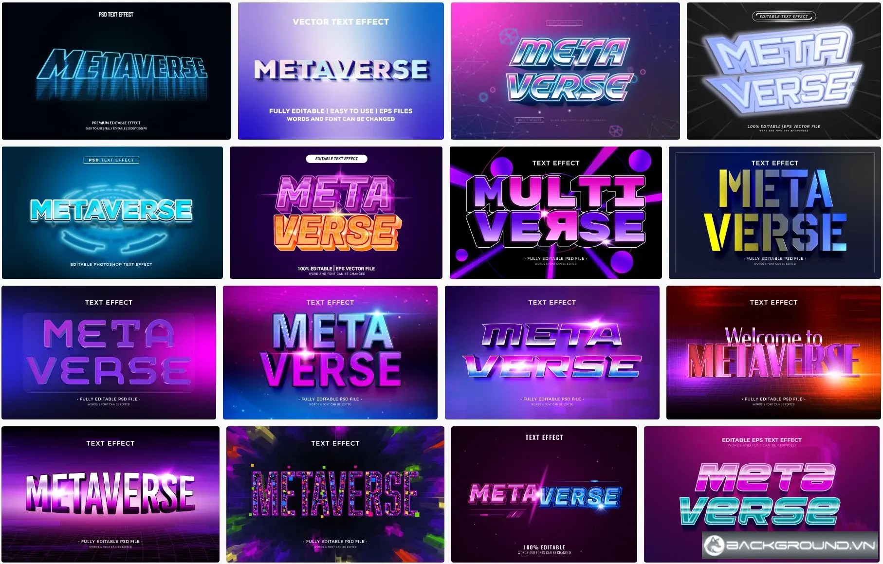 17+ Text effect Metaverse