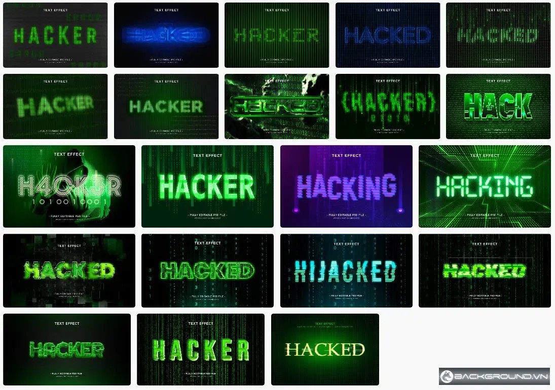 21+ Hiệu ứng chữ Hacker