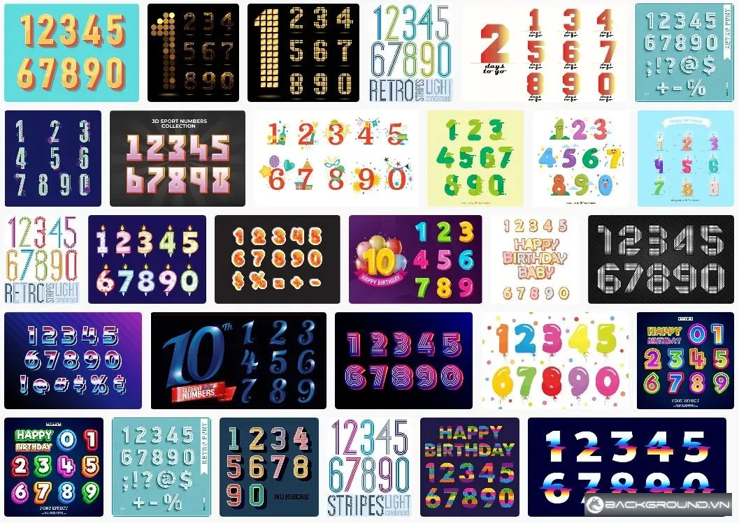 30+ Text Effect Number