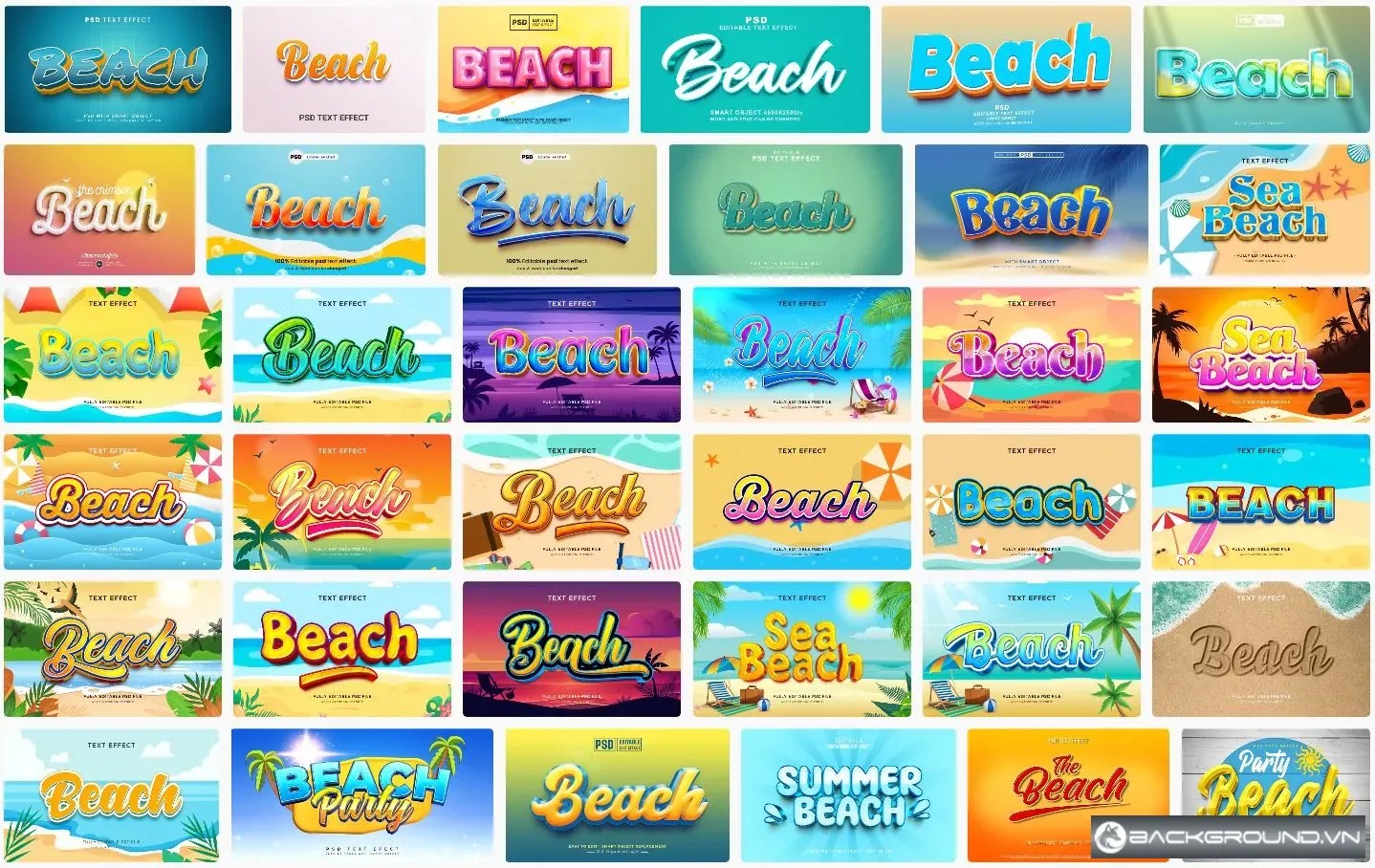 36+ Text Effect Beach