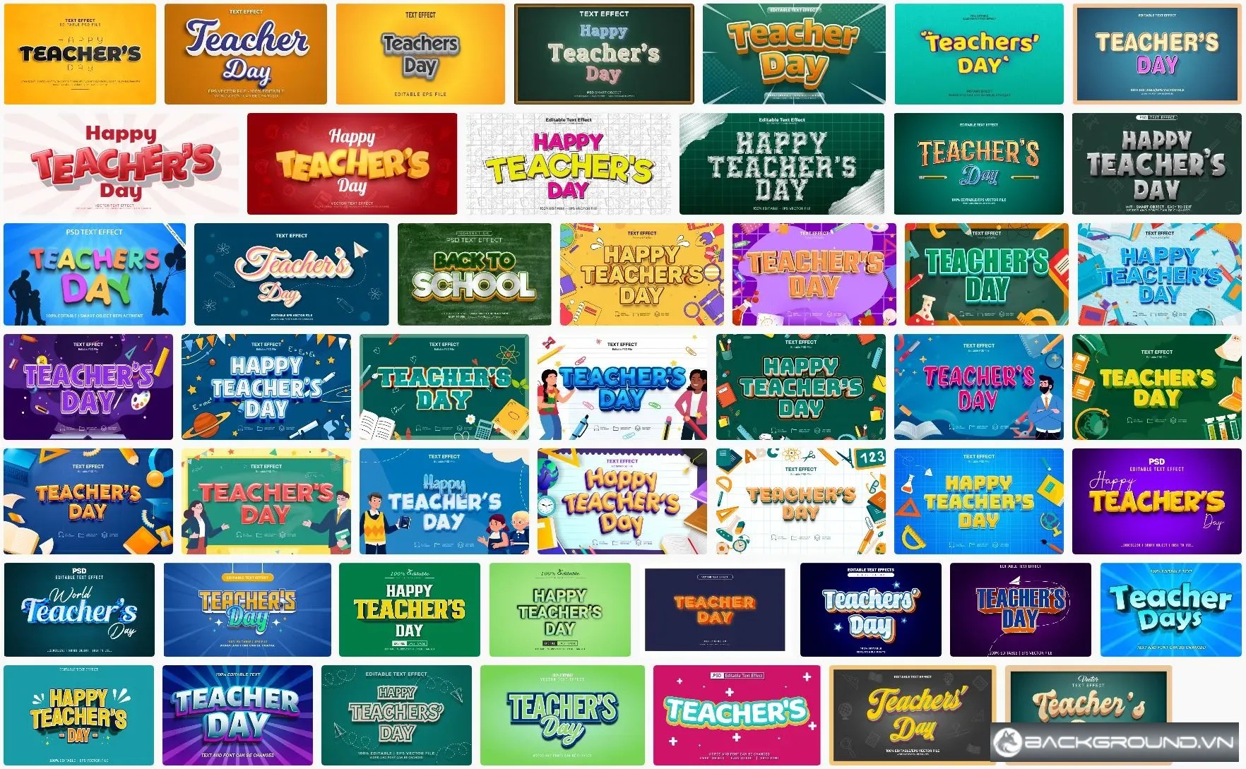 50+ Teachers Day Text Effect