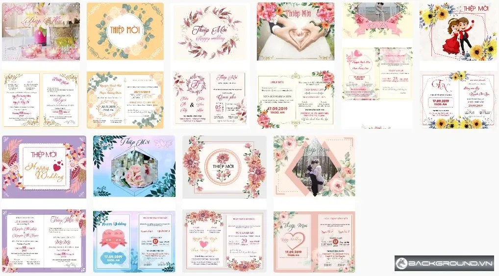 10+ Mẫu thiệp cưới đơn giản