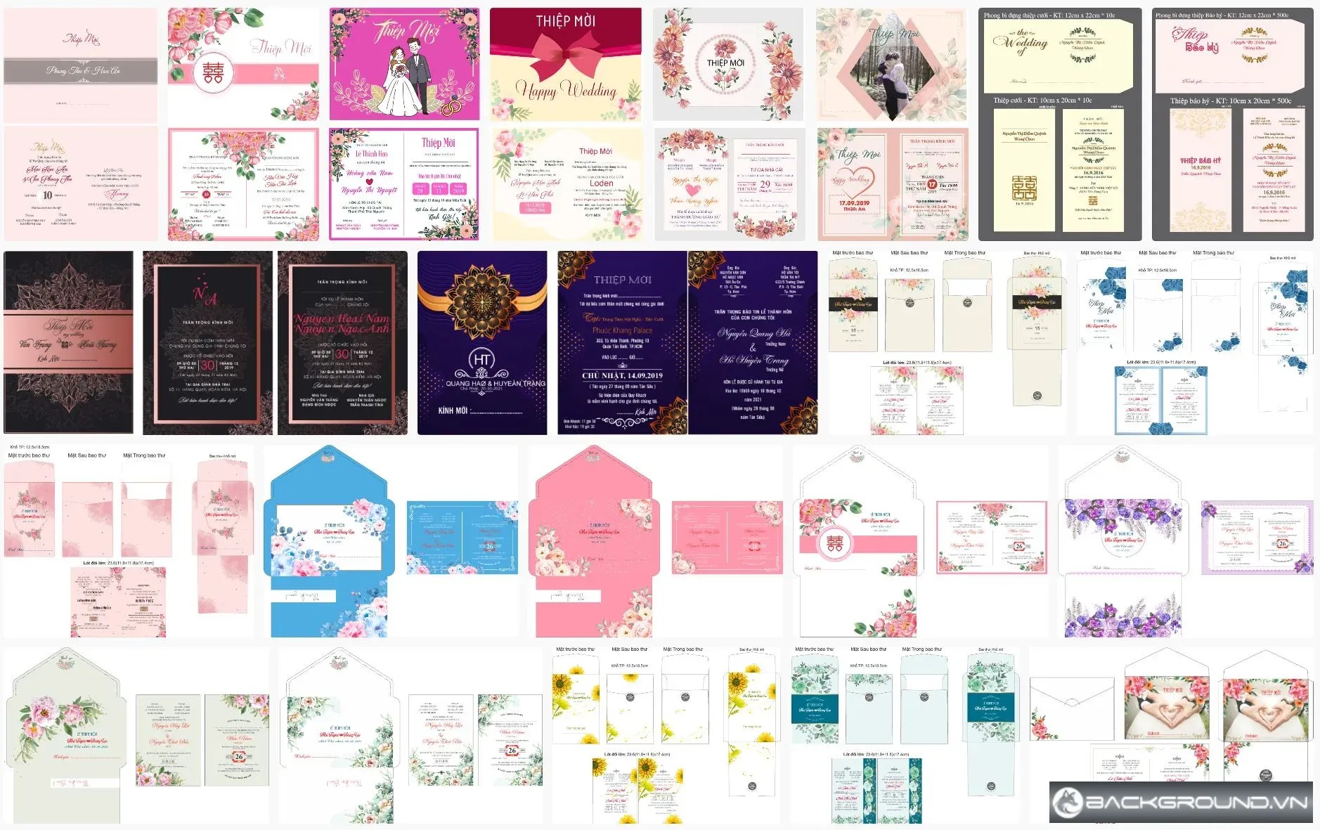 22+ Mẫu thiệp cưới chất