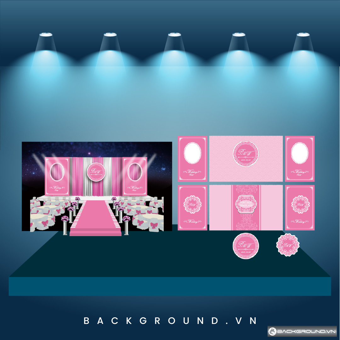 Background đám cưới màu hồng (8)