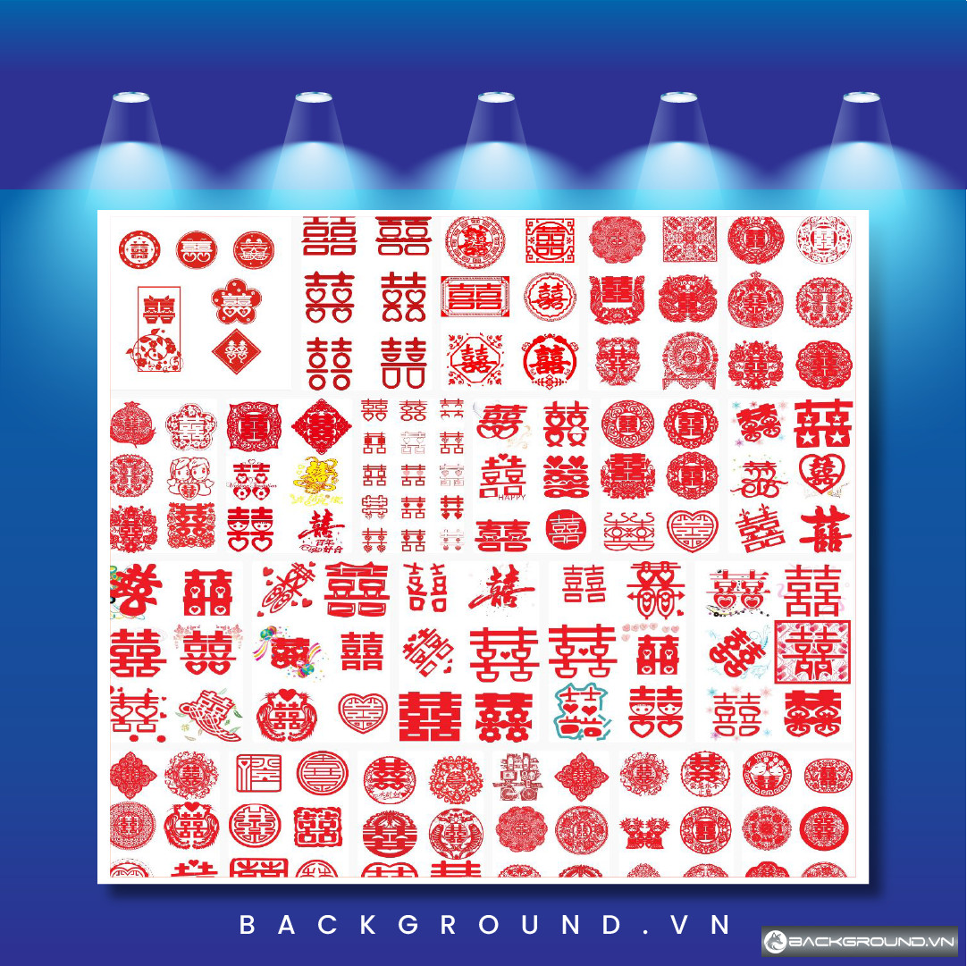 22+ Mẫu chữ hỷ file vector