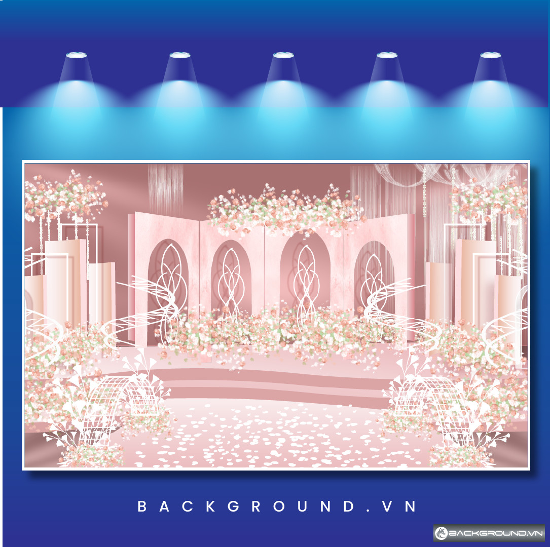 Backdrop cưới hồng pastel (46)