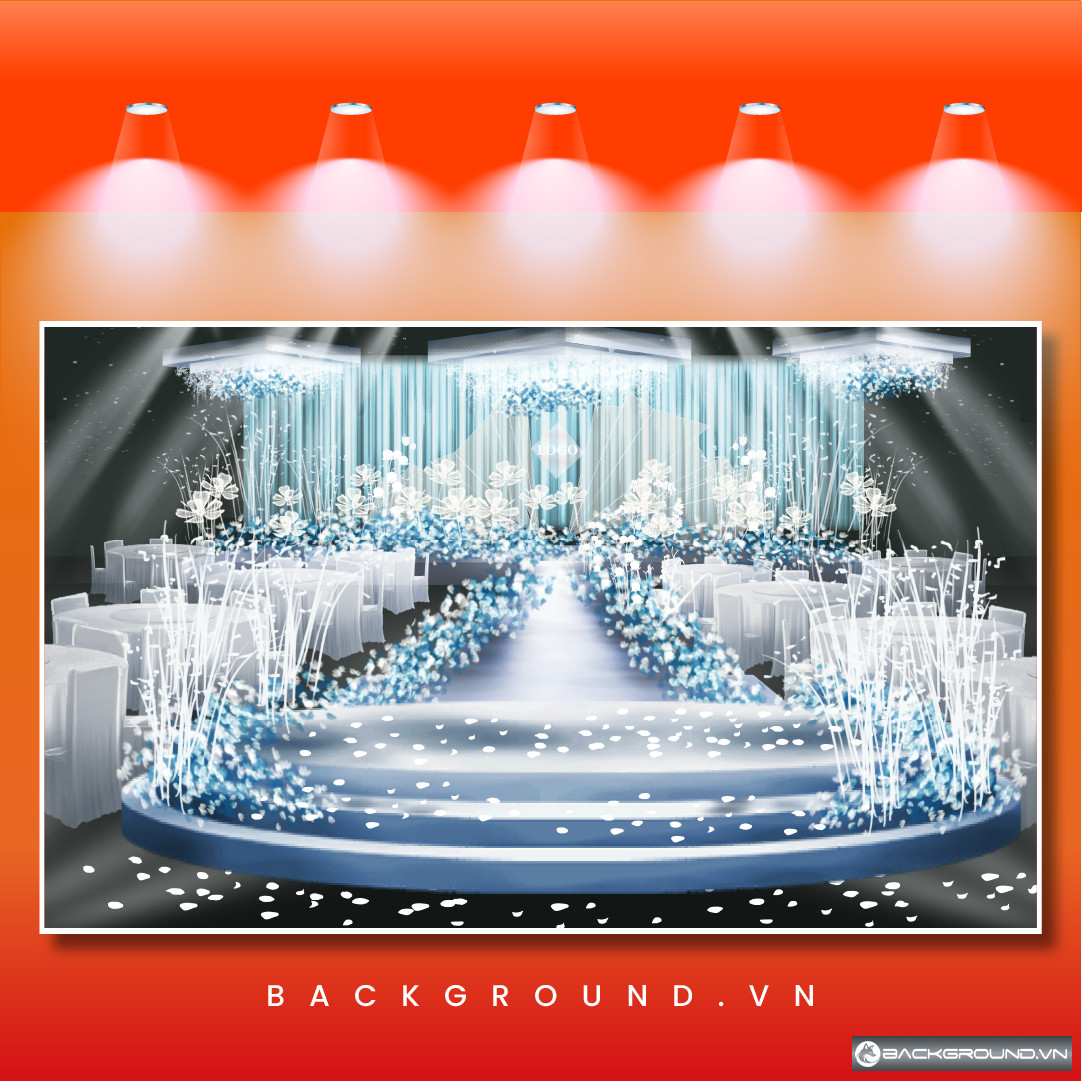 Backdrop sân khấu tiệc cưới dịu dàng bắt mắt (41)