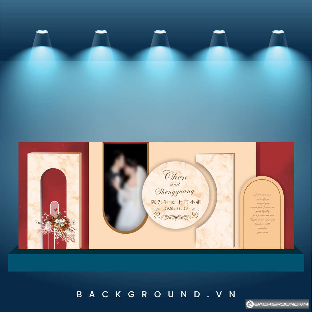 Backdrop tiệc cưới thanh lịch và tinh tế (44)