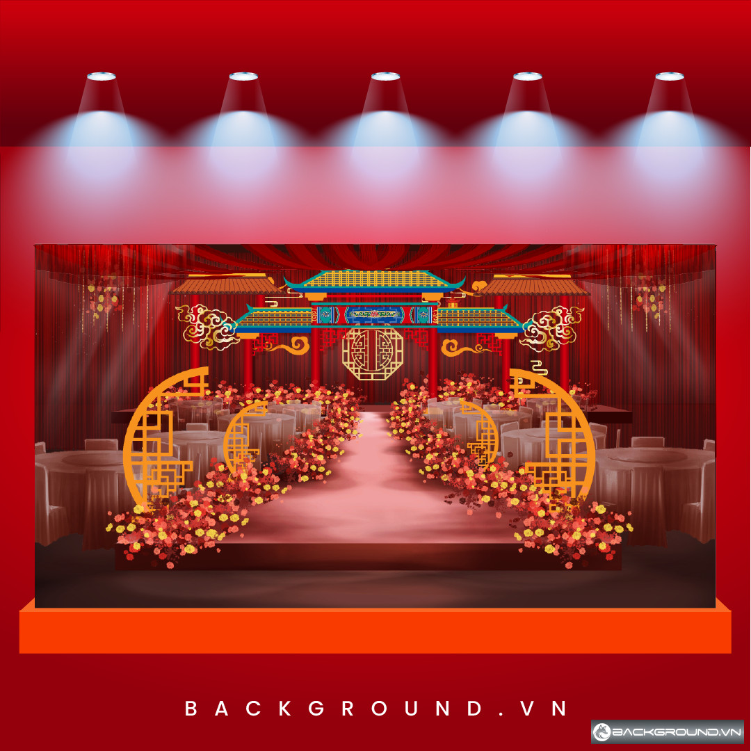 Sân khấu tiệc cưới style China (36)