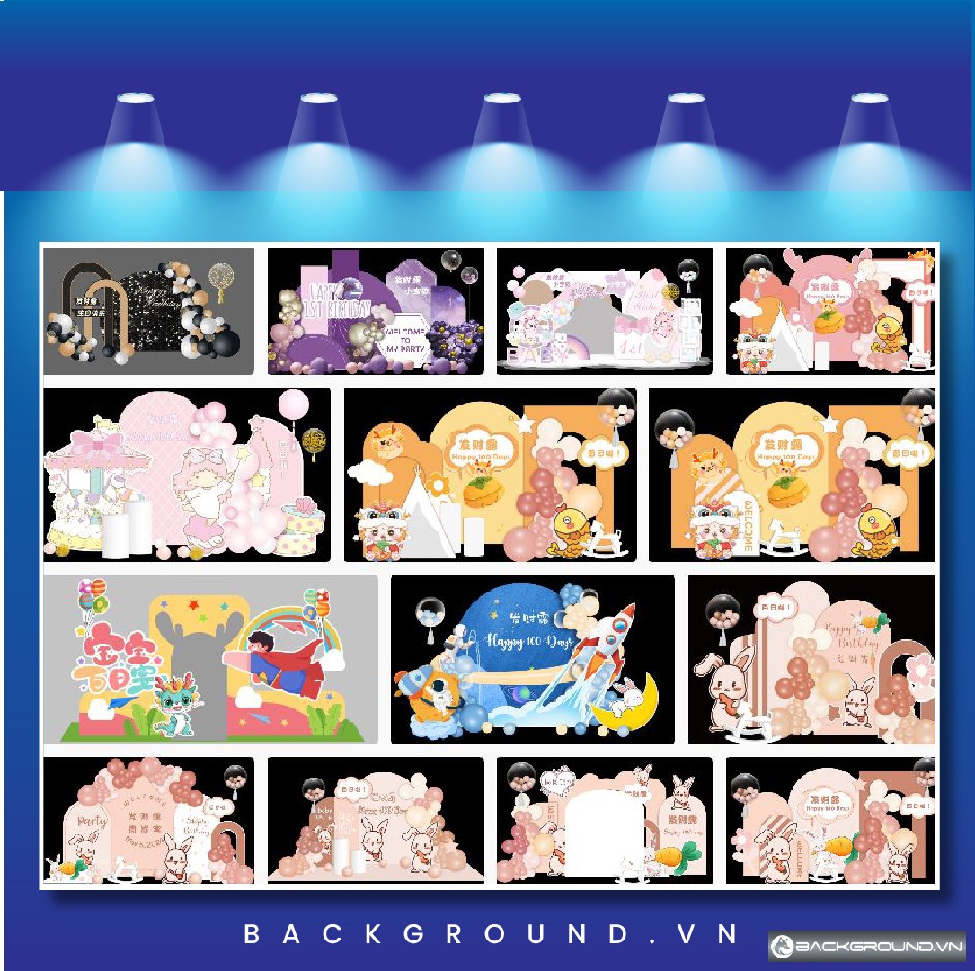 14+ Thư viện backdrop sinh nhật