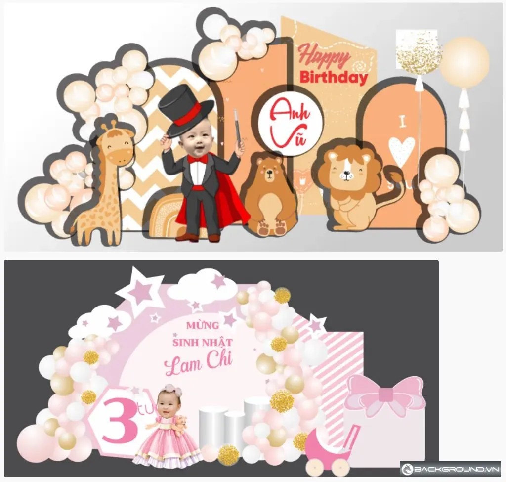 2+ Phông nền sinh nhật cho bé