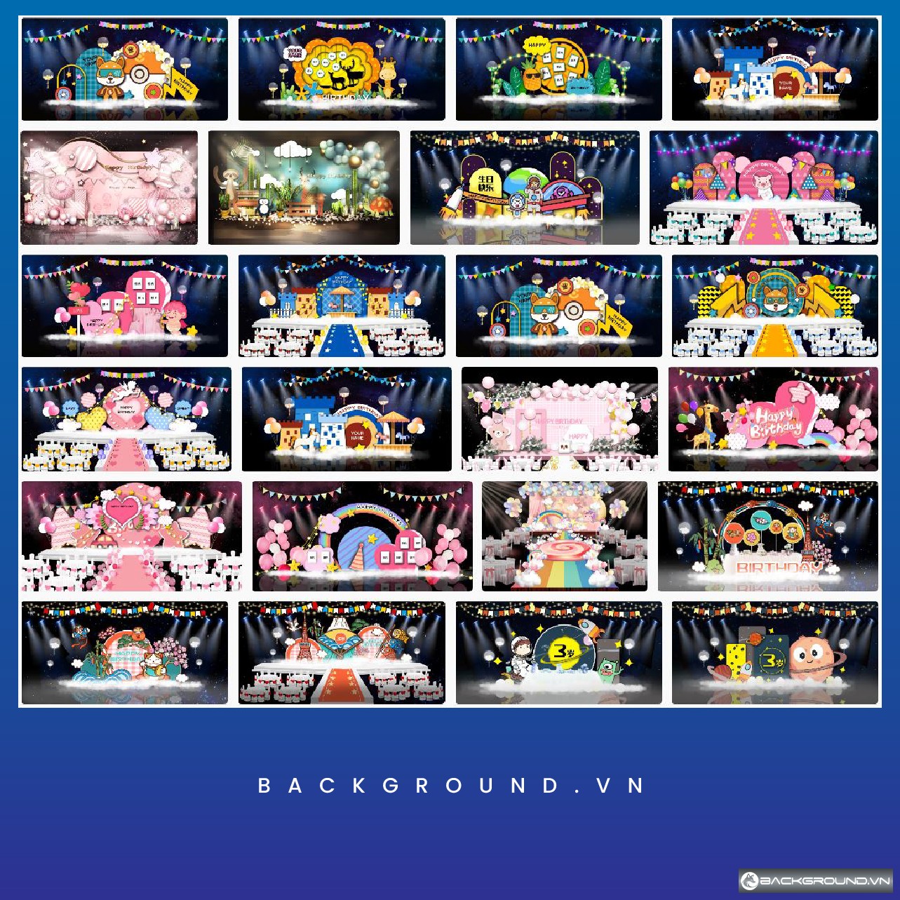 24+ Mẫu backdrop sinh nhật