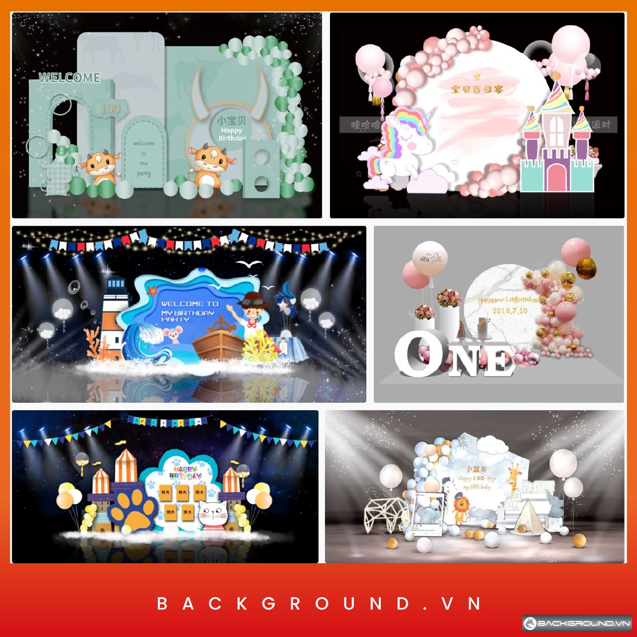 6+ Backdrop sinh nhật