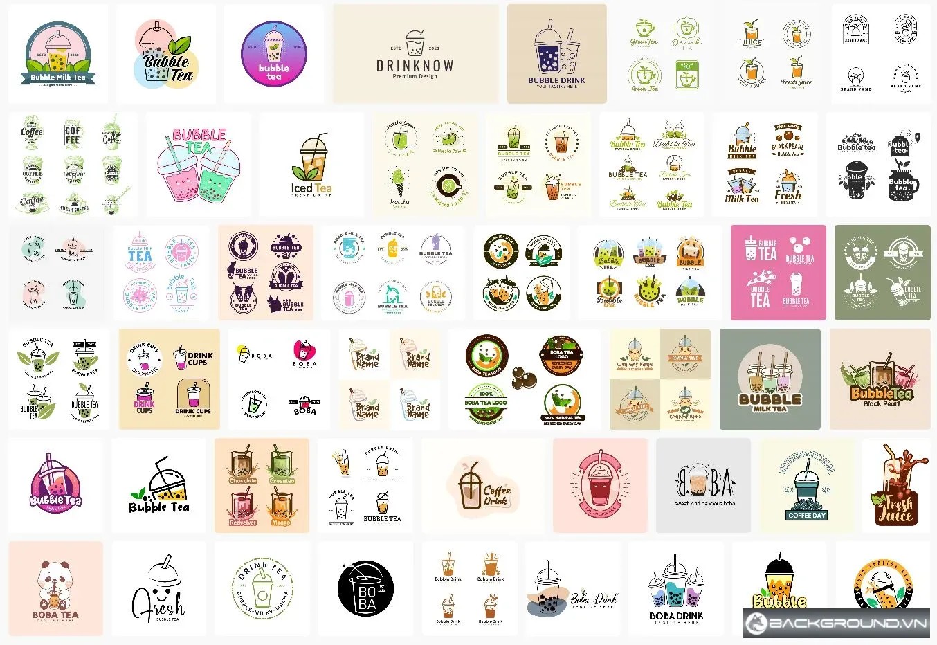 50+ Logo trà sữa