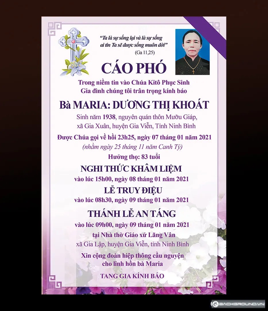 Cáo phó công giáo